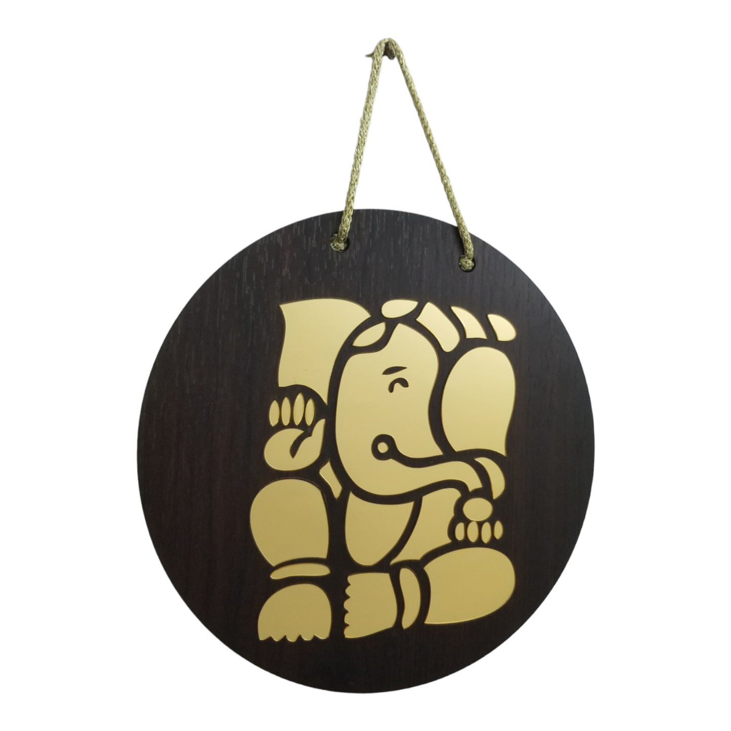 Golden Acrylic Ganesha Wall Hanging